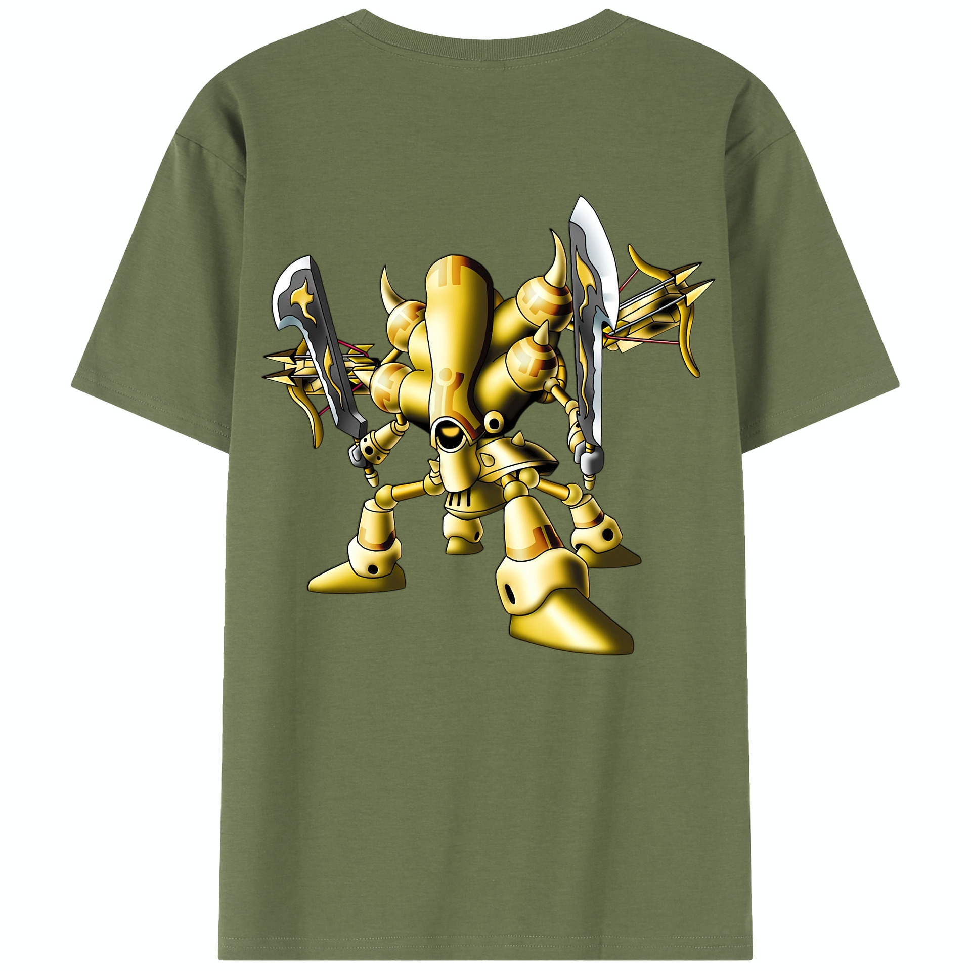 （画像用） ドラゴンクエスト Doragon Kuesuto Dragon Quest 綿100％半袖Tシャツ（背面プリント）